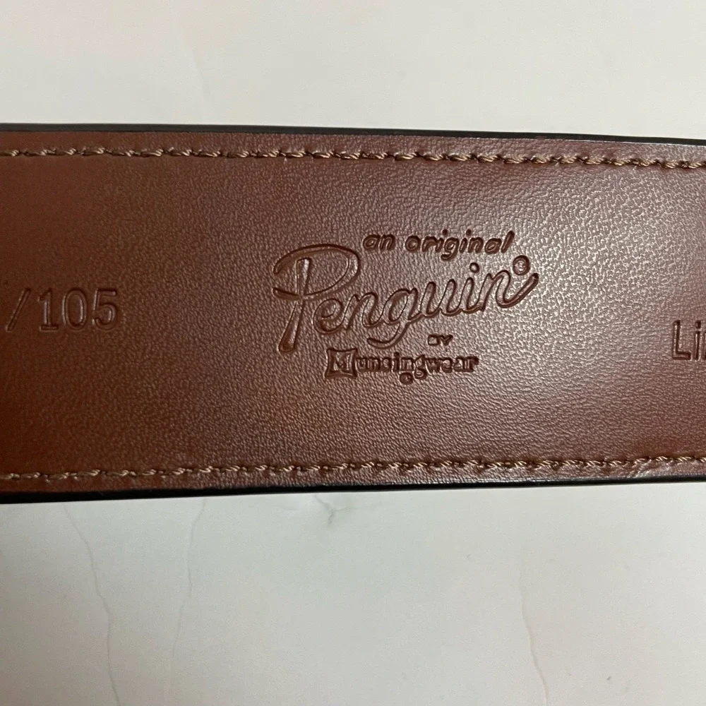 Penguin Munsingwear Men's‎ Brown Belt 42 Faux Leather Classic 1.25